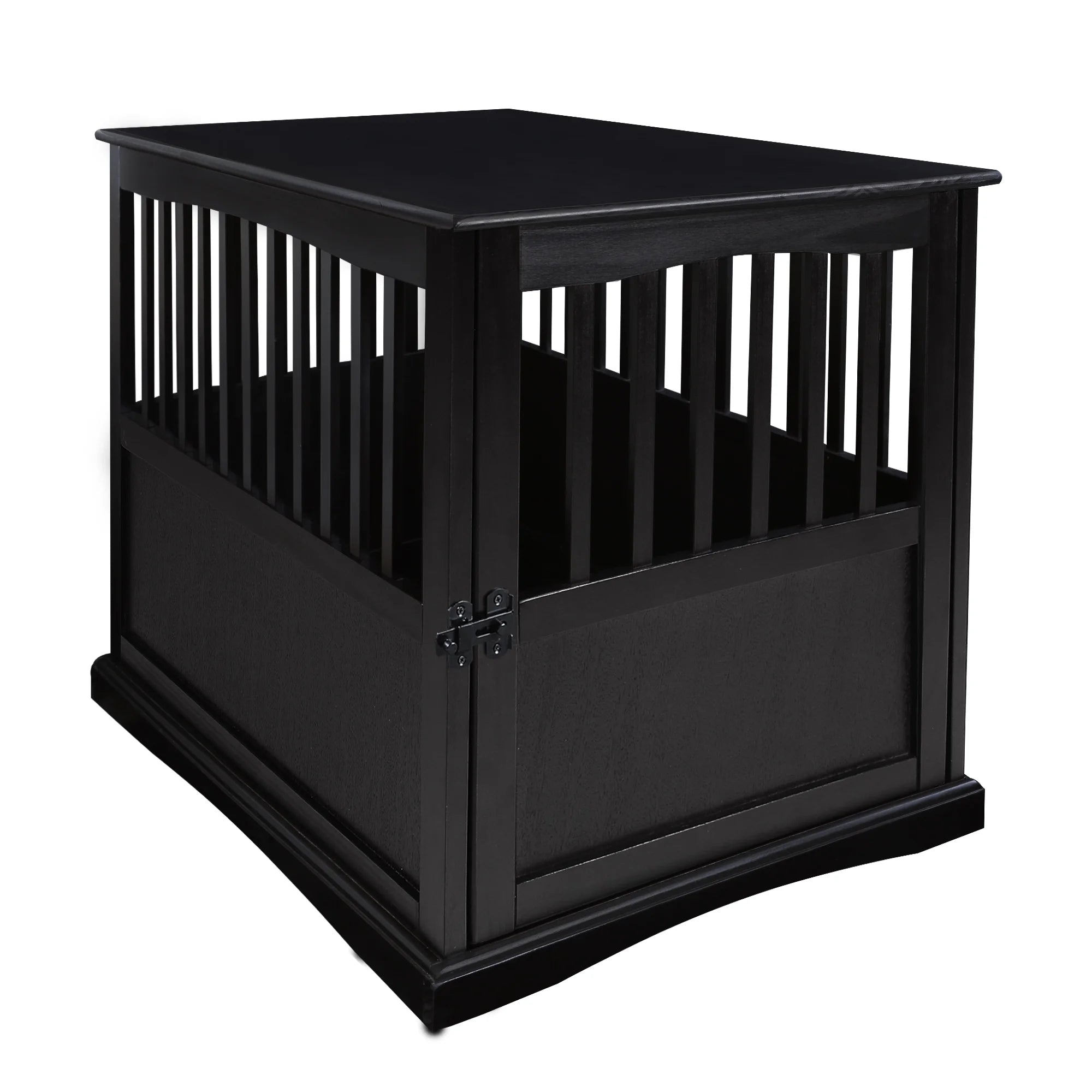 Newport Pet Dog Crate Furniture End Table, Black, 36"