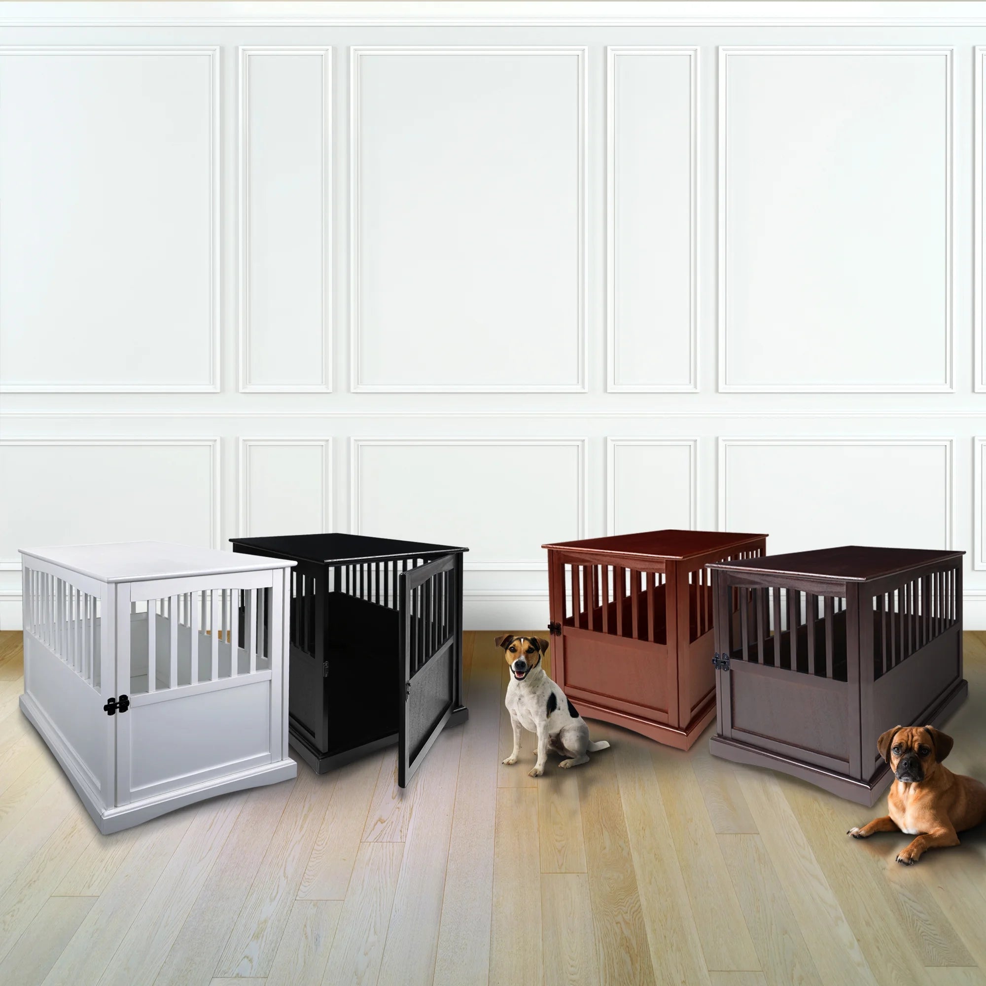 Pet Crate End Table - Walnut