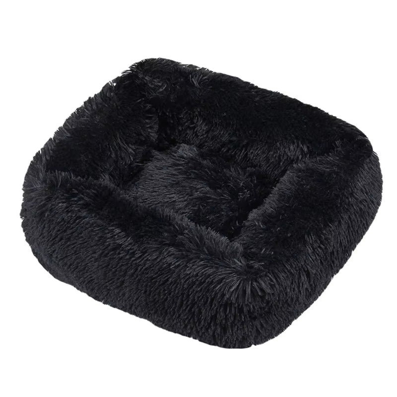 Rectangle Plush Dog Bed Winter Warm Mat Small Medium Big Pet Cat Dog Bed Kennel Puppy Sofacama Cat Cushion Pets Sofa Accessories