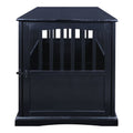 Newport Pet Dog Crate Furniture End Table, Black, 36"