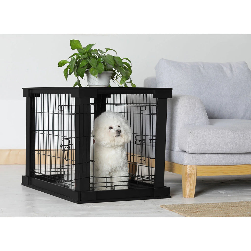Products Decorative Pet Cage W/ Protection Box End Table, Black
