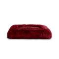 Furry Bolster Large Pet Bed, Red, 36" X 27"