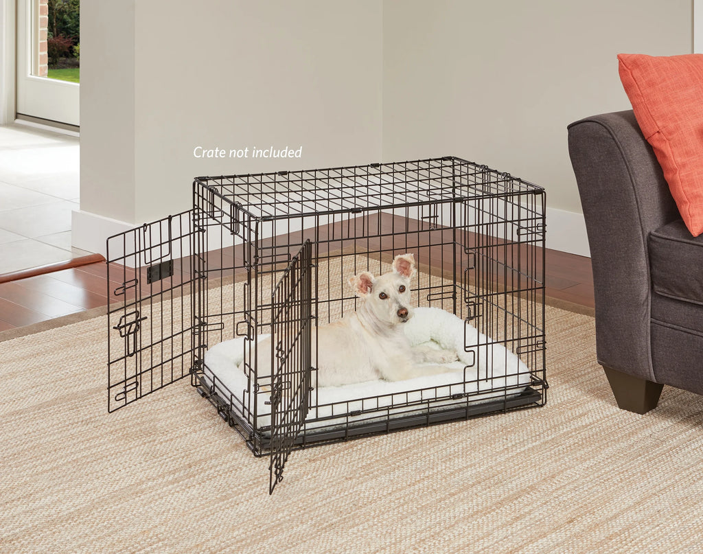 Medium Dog Crate Starter Kit with Double Door Icrate, Pet Bed, Cover & Bowls
