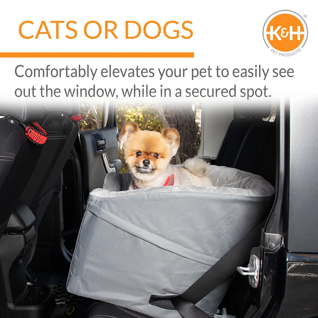 Bucket Booster Dog Car Seat Knockdown Gray/Gray Small
