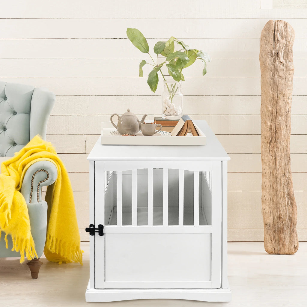 Pet Crate End Table-White