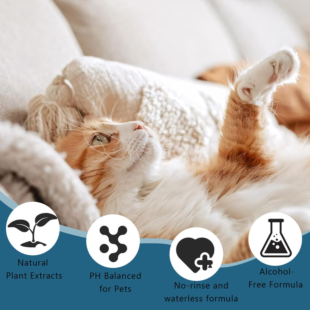 Pet Steam Brush for Dog & Cat–3-in-1 Spray Hair Removal Comb–Steam Brush for Shedding & Grooming–Water Brushes for Long & Short Haired Pets–Spritz Defur Comb–Includes Waterless Shampoo & Eye Wipes