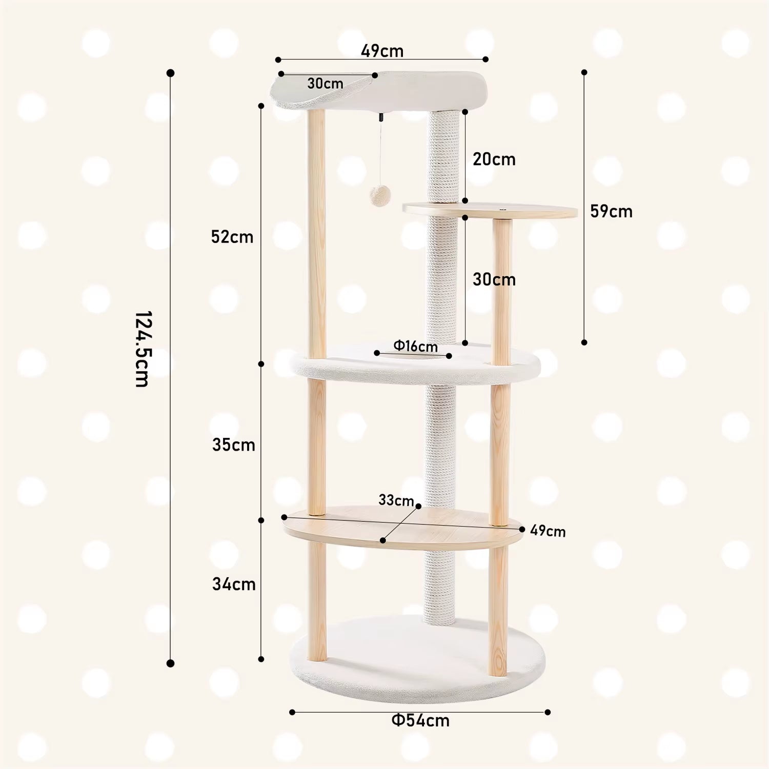 Cat Tree House Condo Cat’S Activity Center with Double Condo Indoor Soft Perch Fully Wrapped Scratching Sisal Post Rascador Gato