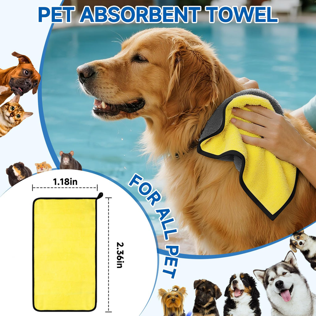 Pet Steam Brush for Dog & Cat–3-in-1 Spray Hair Removal Comb–Steam Brush for Shedding & Grooming–Water Brushes for Long & Short Haired Pets–Spritz Defur Comb–Includes Waterless Shampoo & Eye Wipes