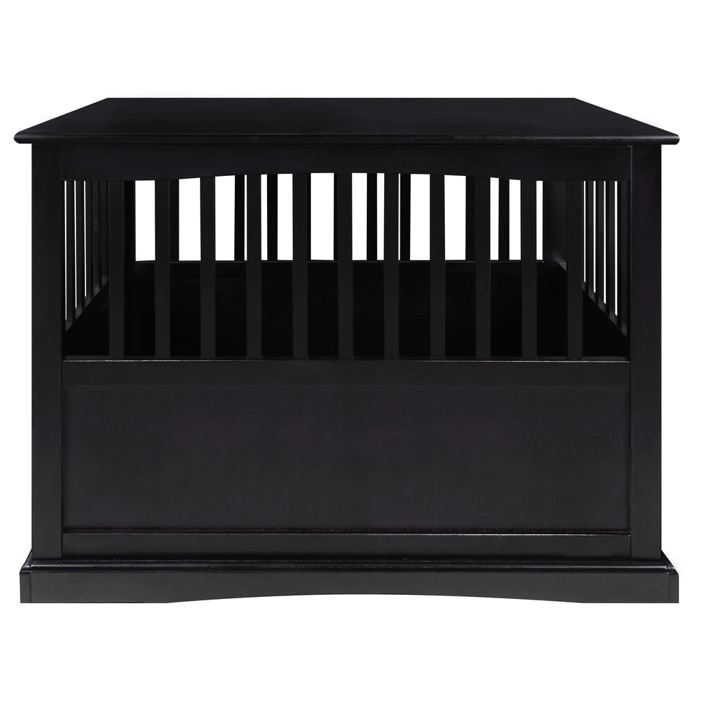 Newport Pet Dog Crate Furniture End Table, Black, 36"