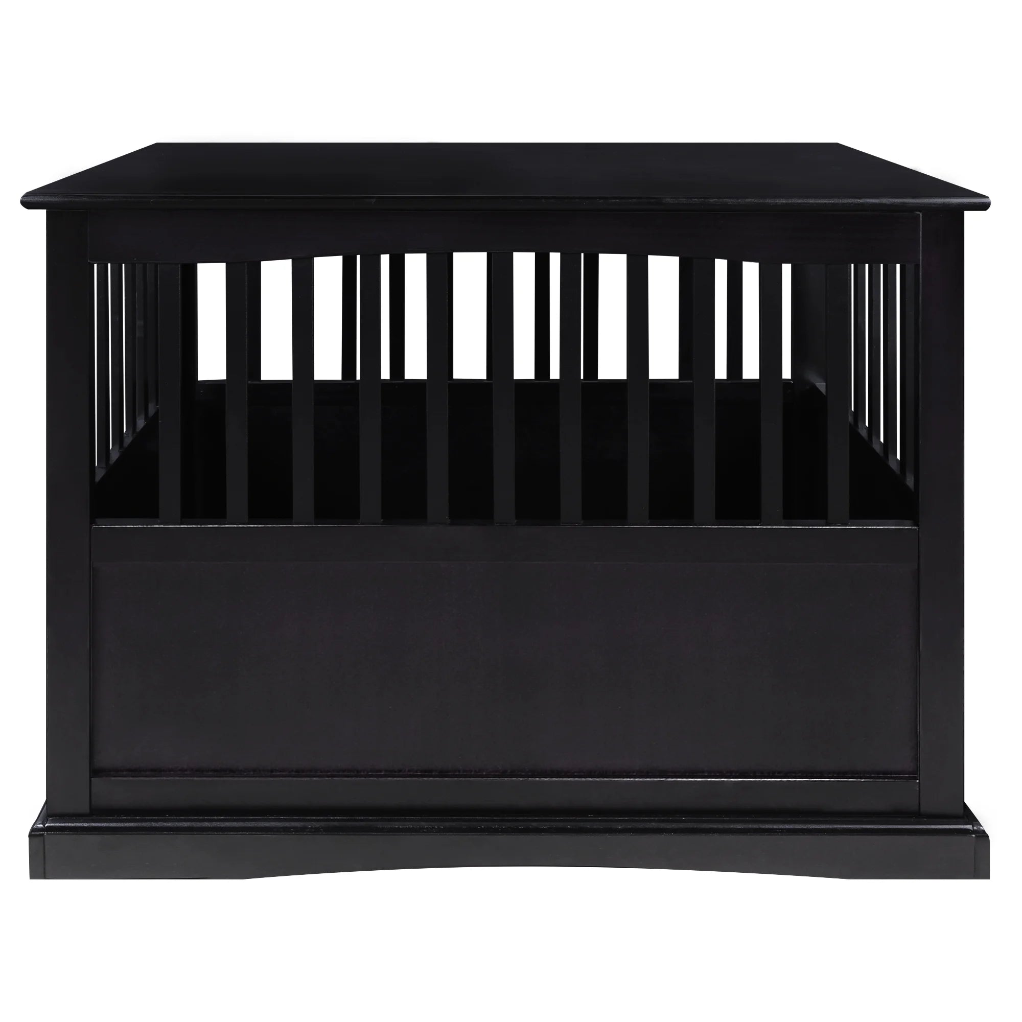 Newport Pet Dog Crate Furniture End Table, Black, 36"