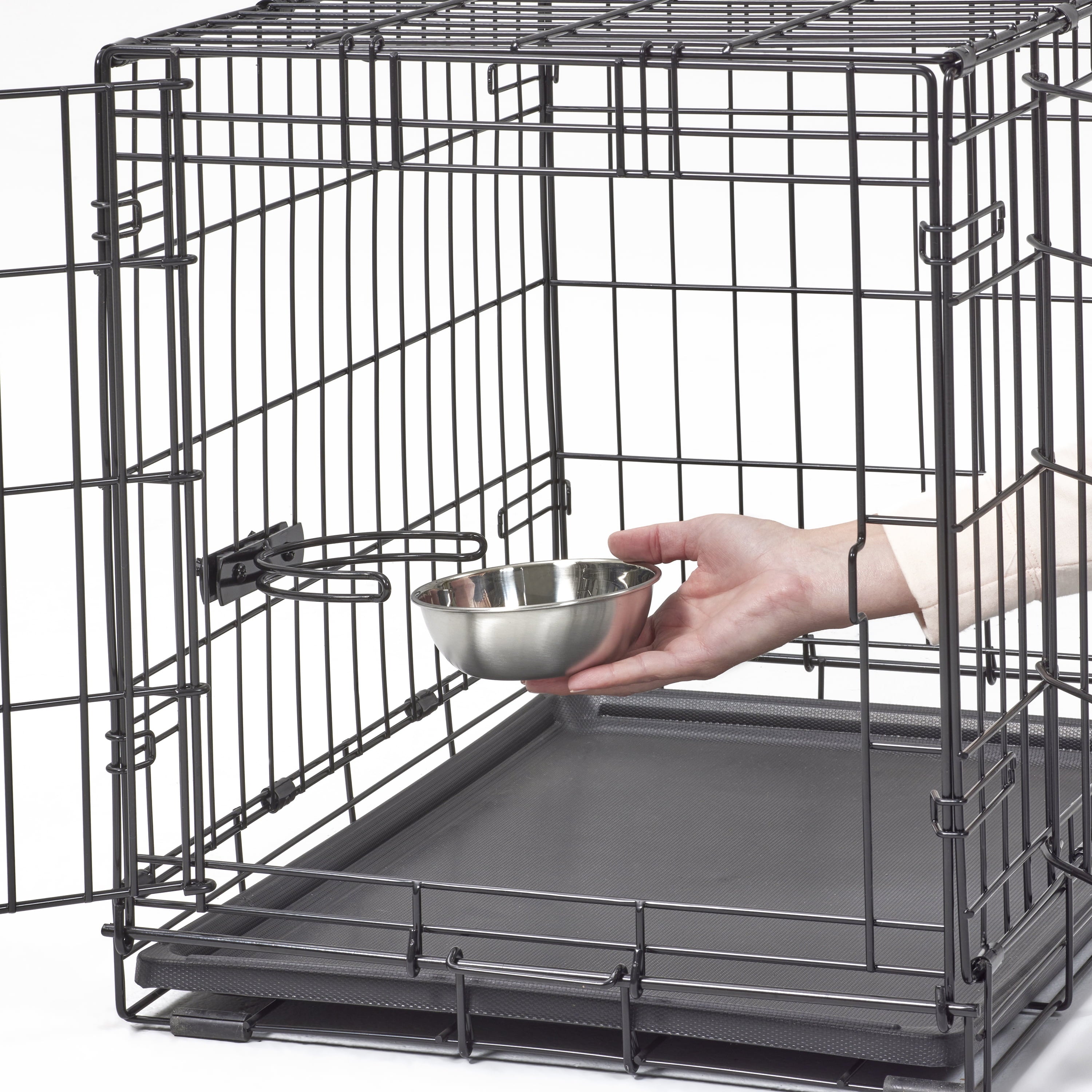 Dog Crate Starter Kit with 22-Inch Double Door Crate, Bed, Cover, and Bowls