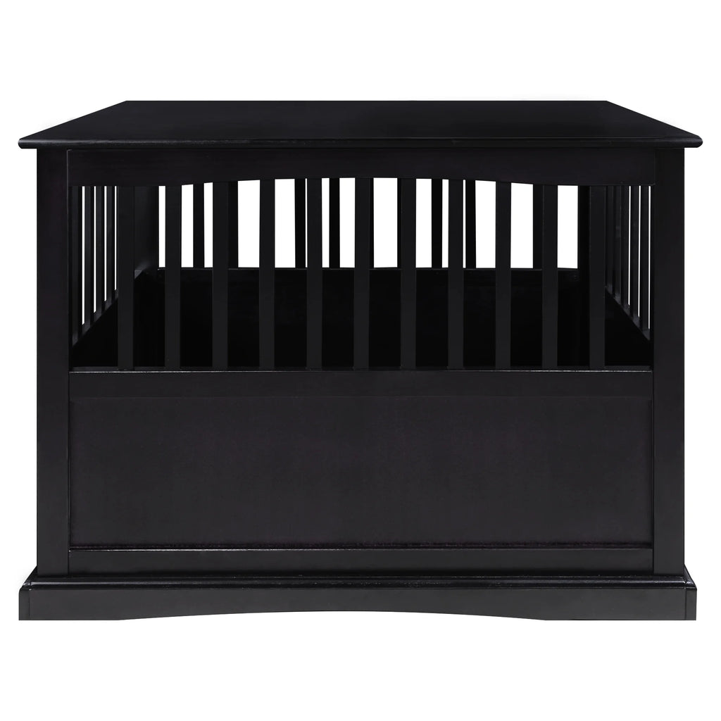 Newport Pet Dog Crate Furniture End Table, Black, 36"