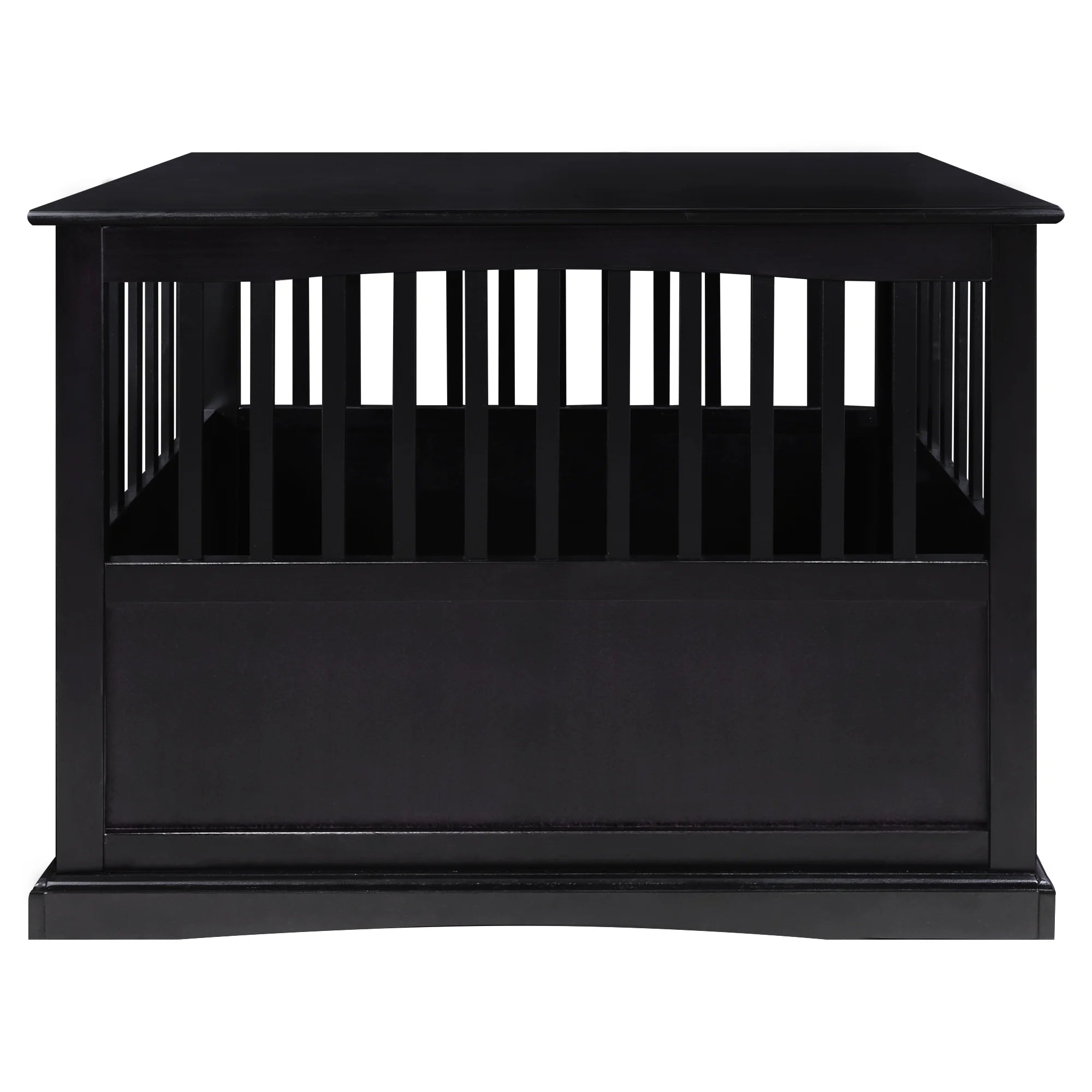 Newport Pet Dog Crate Furniture End Table, Black, 36"