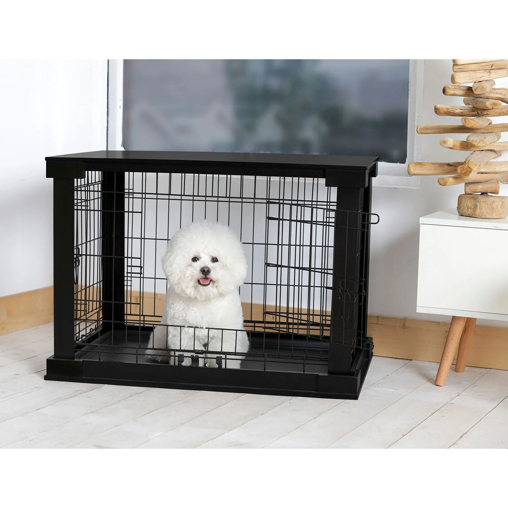 Products Decorative Pet Cage W/ Protection Box End Table, Black