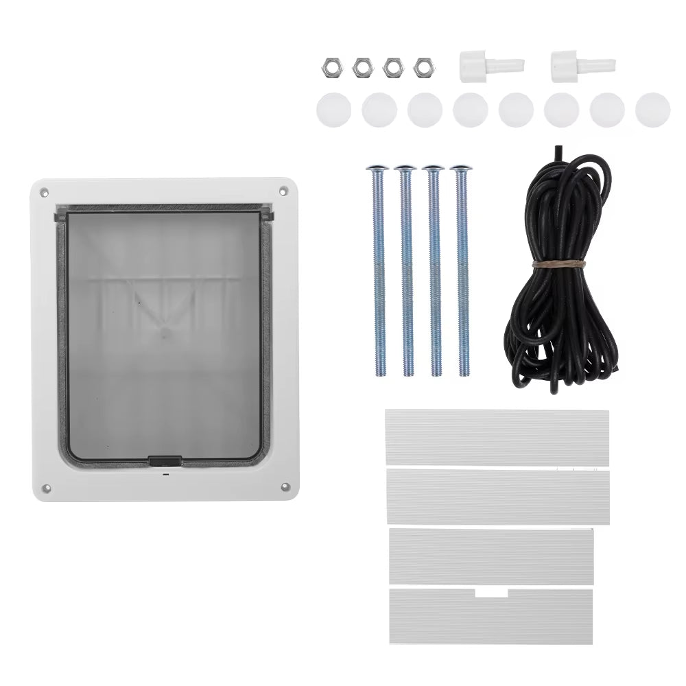 Pet Dog Door Safe Ferromagnetic Wall Entry Locking Automatically Close Pet Dog Cat Door Pet Supplies Flap Door Pet Door