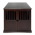 Wooden Extra Large Pet Crate Espresso End Table