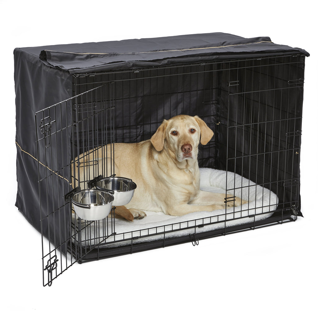 Dog Crate Starter Kit with Bed, Cover & Bowls