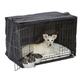 Medium Dog Crate Starter Kit with Double Door Icrate, Pet Bed, Cover & Bowls