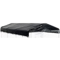 Weatherguard Outdoor Dog Kennel Roof Frame, Black, 15'L X 5'W X 1'H
