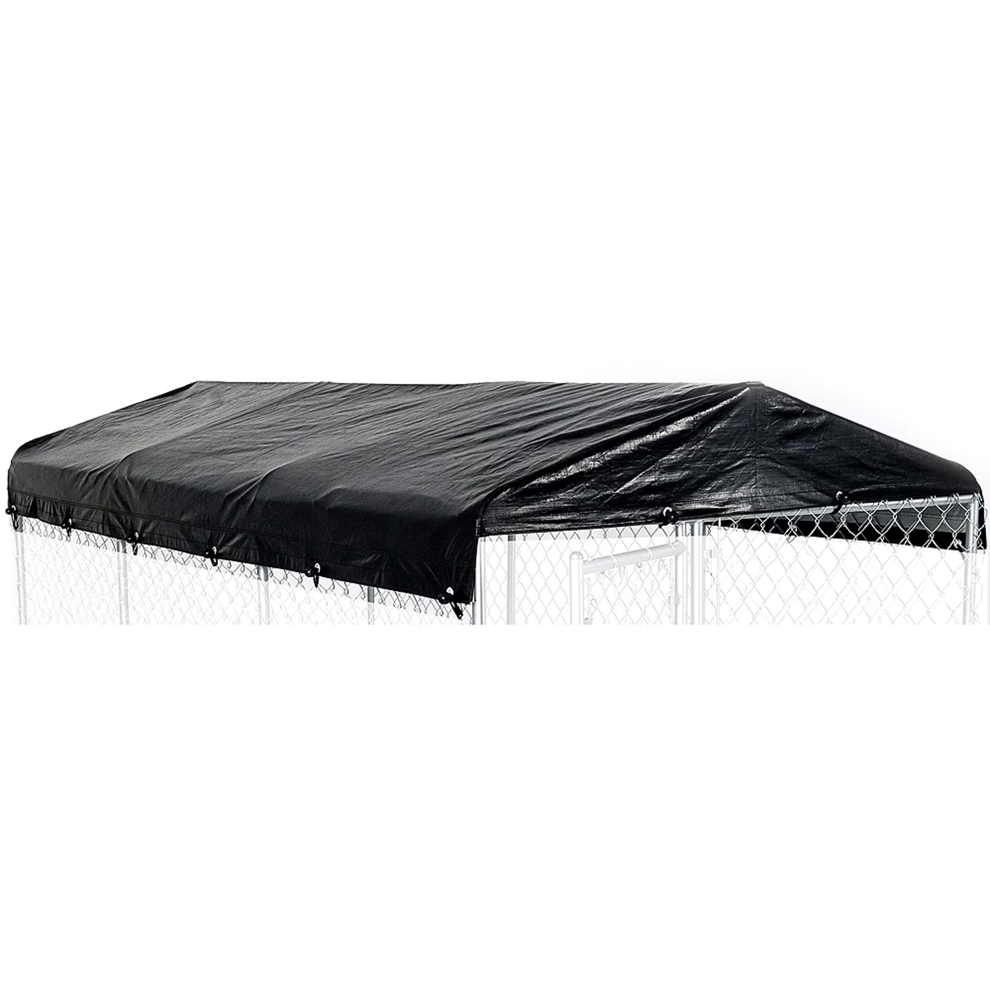 Weatherguard Outdoor Dog Kennel Roof Frame, Black, 15'L X 5'W X 1'H
