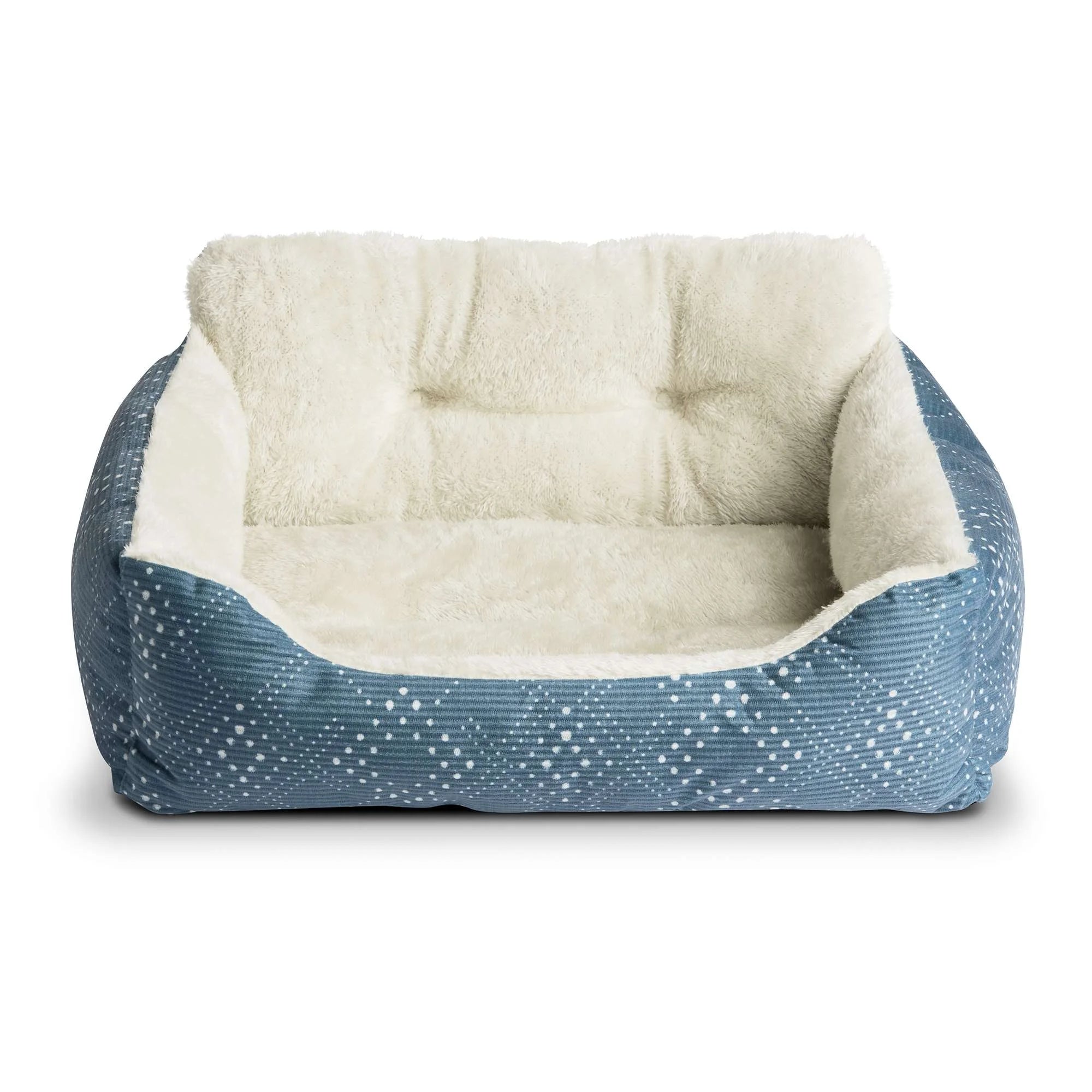 (6 Pack)  Dog & Cat Bed, Plush Lounger, Portable, Machine Washable, Blue, 21" X 17"
