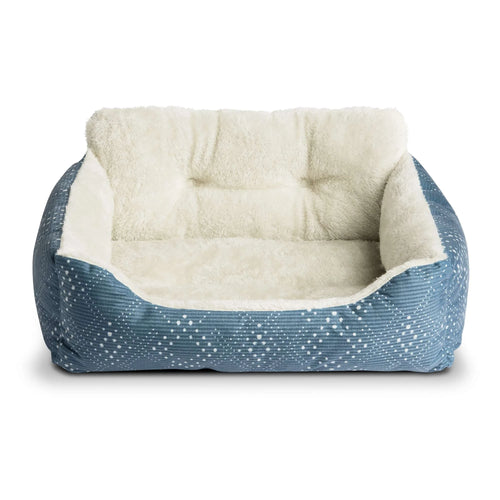 (6 Pack)  Dog & Cat Bed, Plush Lounger, Portable, Machine Washable, Blue, 21" X 17"