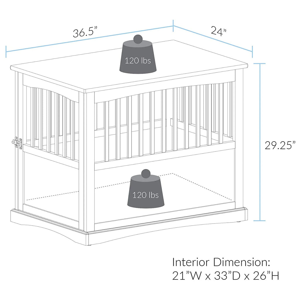 Pet Crate End Table-Espresso