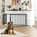 Dog Crate with Storage Cabinet and 2 Drawers, Indoor Furniture Style Wooden Large Dog Kennel, White