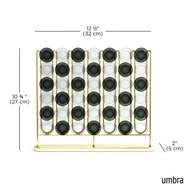 Umbra Stax 4 in a Row - Fun Game for Family & Friends, Perfect for Enertaining, Unique Board Game Designer Modern